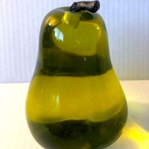 Vintage Lucite Faux 1960’s blown glass Pear